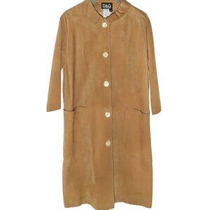 D&G Tan Beige Suede Coat